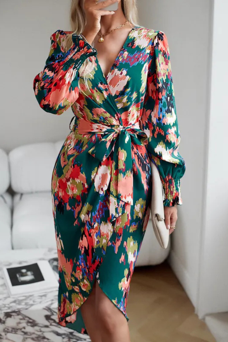 Oravielle | Winter Elegant V-neck Dress