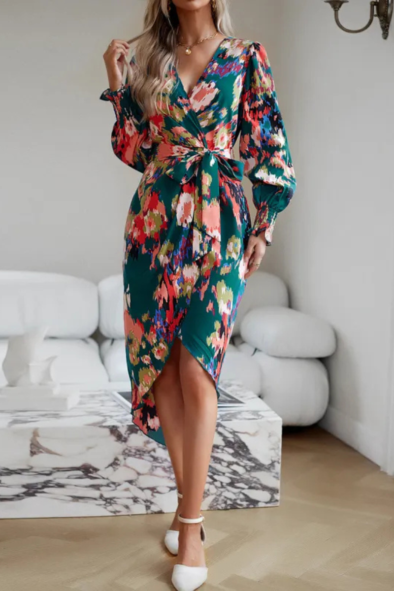 Oravielle | Winter Elegant V-neck Dress