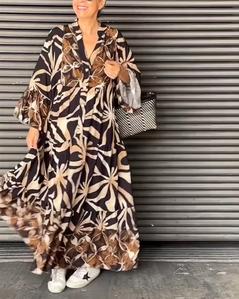 LP | Loose-fitting printed vacation dress