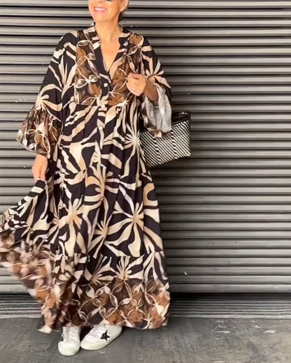 LP | Loose-fitting printed vacation dress