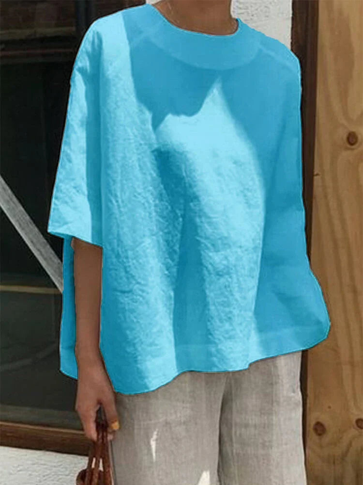 LP | Comfortable top at wide crew neck