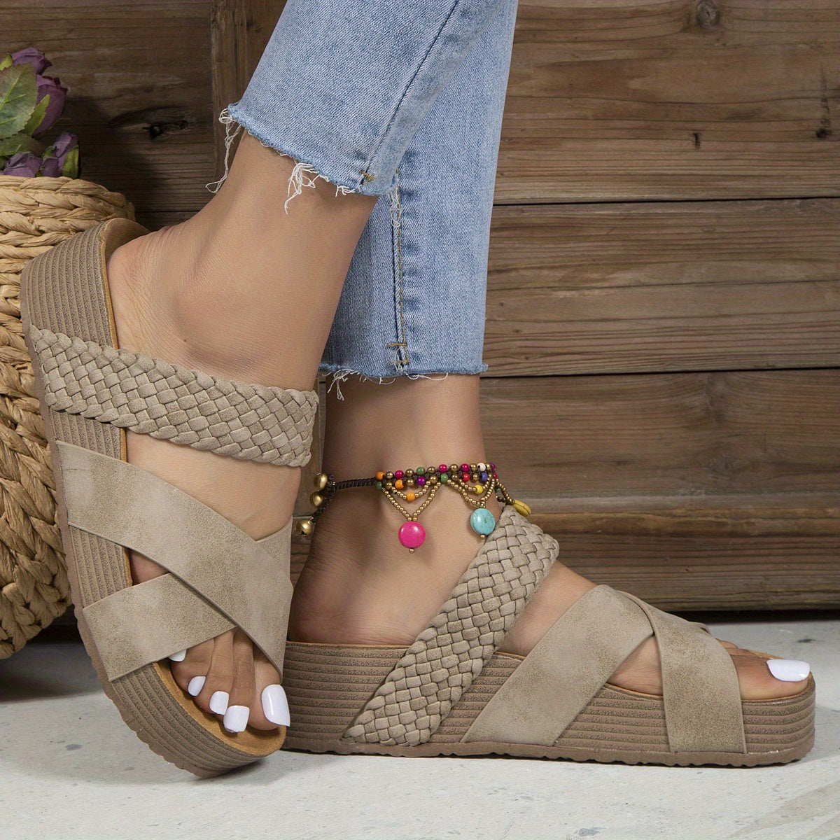 Hannah | Woven Sandals - Effortless modern look