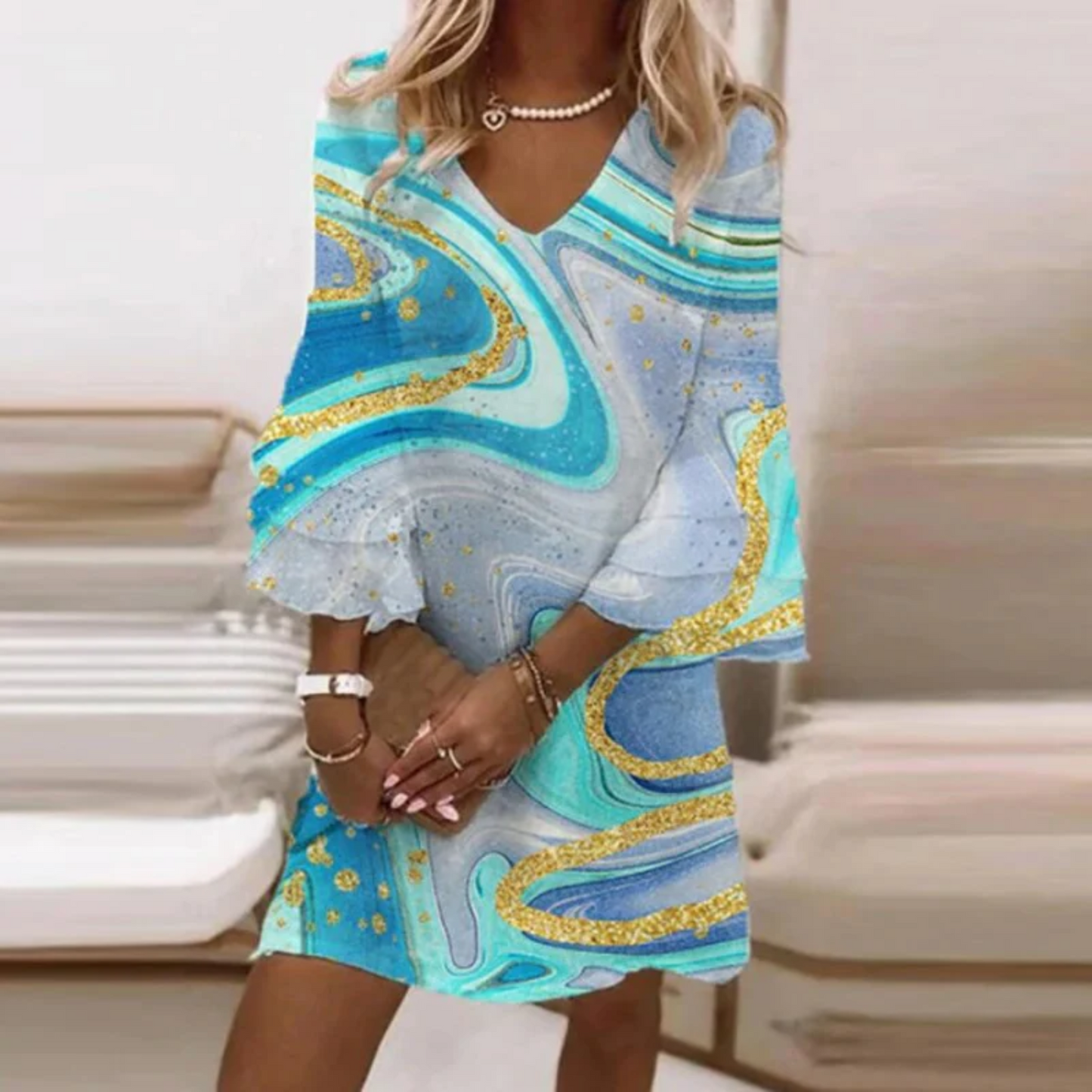 LP | Fashionable Print Dress