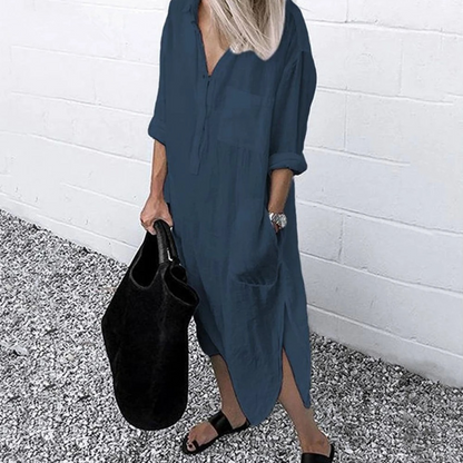 LP | half-length cotton and linen blouse dress