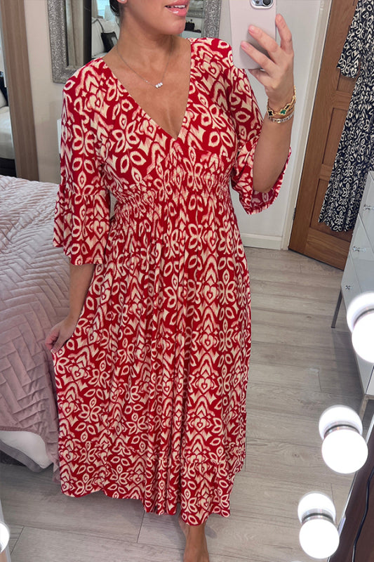 Summer V-neck maxi elegance