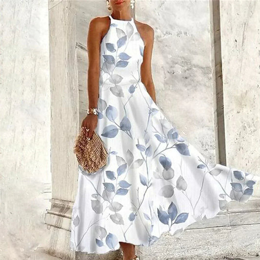 LP | sleeveless maxi dress with butterfly neckline.