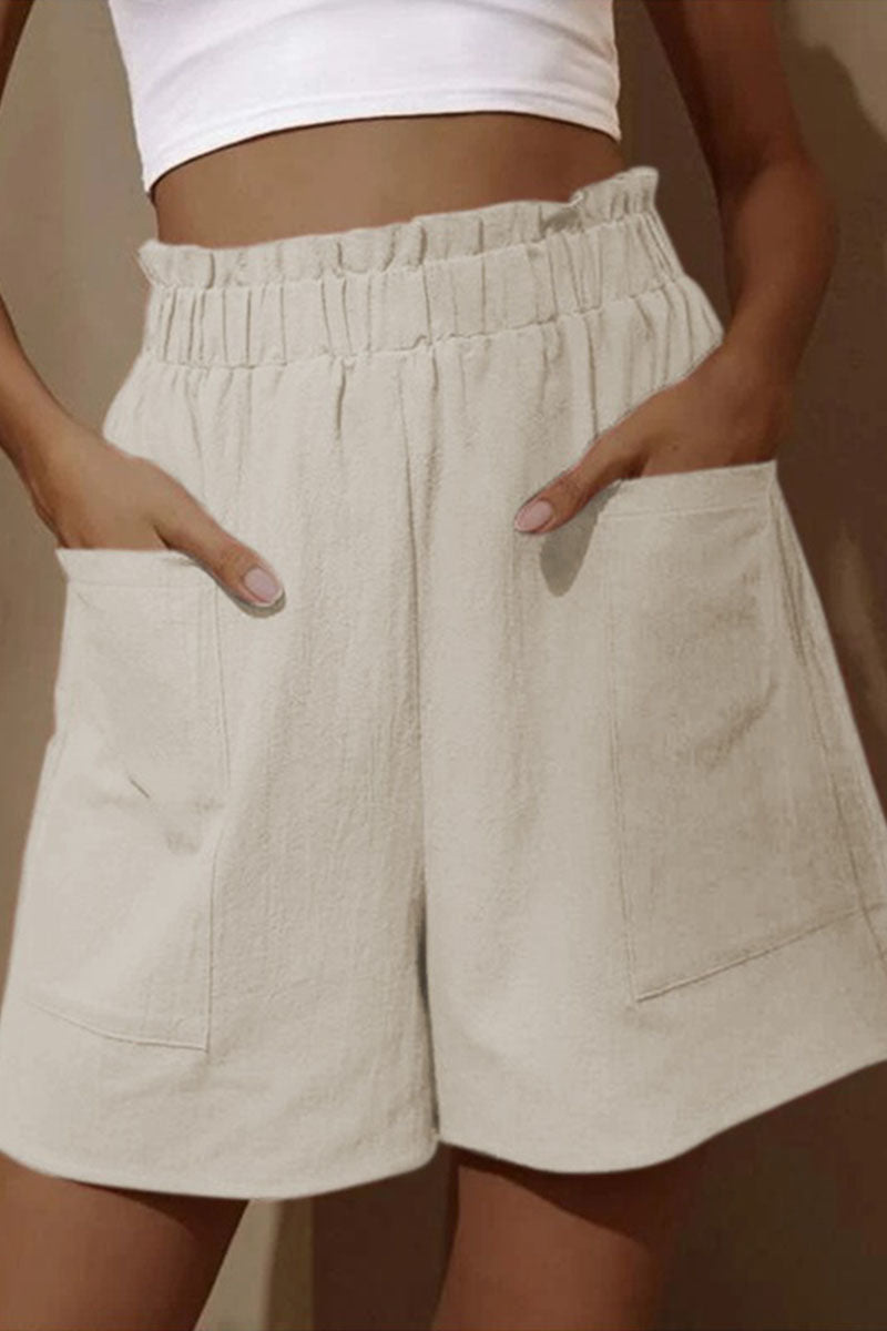 LD fashion casual sturdy bag loose high-waist wide leg pants