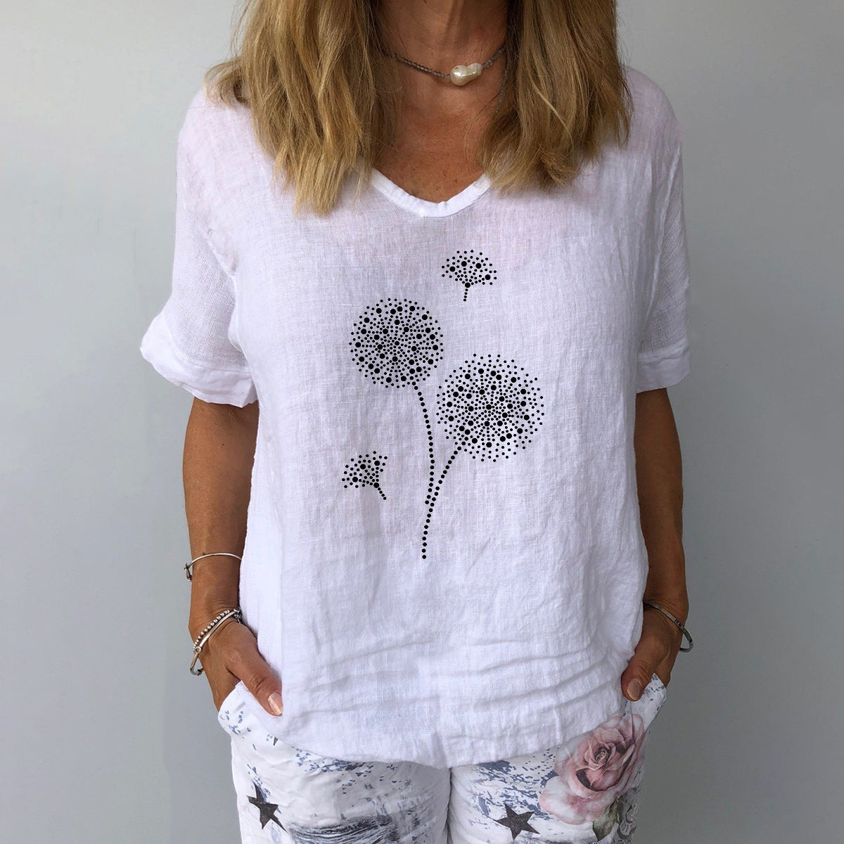 LP | Soft cotton and linen summer blouse