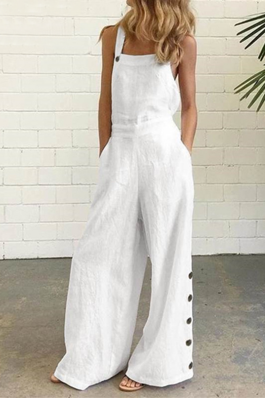 Casual fixed-cut jumpsuits with square collar (5 colours)