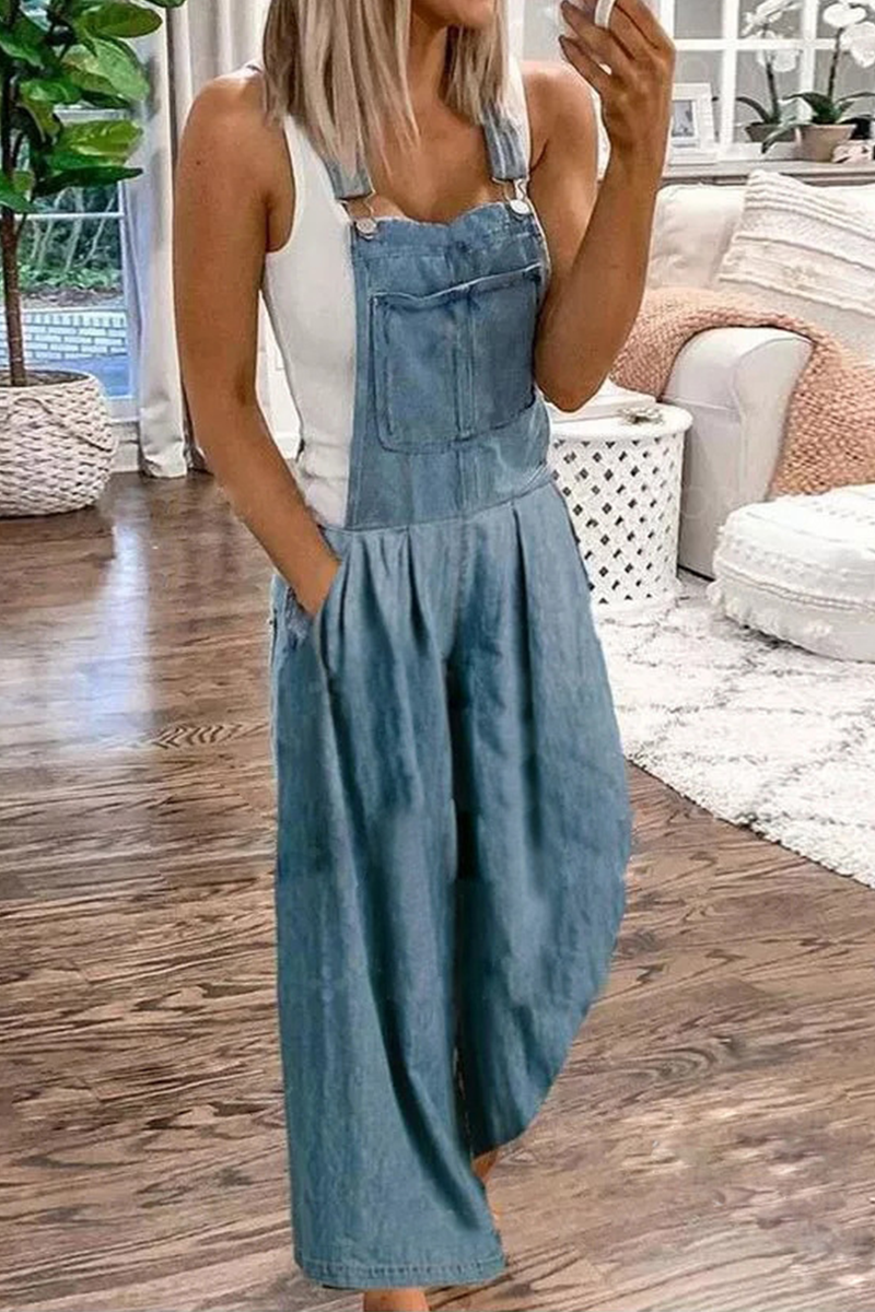 Casual smooth pocket strapless jumpsuits (3 colours)