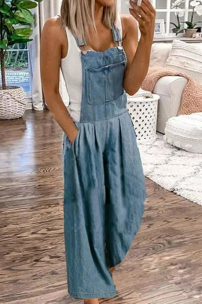 Casual smooth pocket strapless jumpsuits (3 colours)