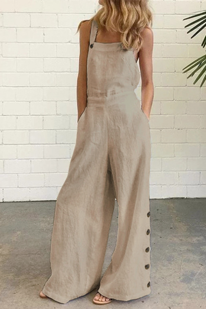 Casual fixed-cut jumpsuits with square collar (5 colours)