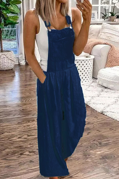 Casual smooth pocket strapless jumpsuits (3 colours)