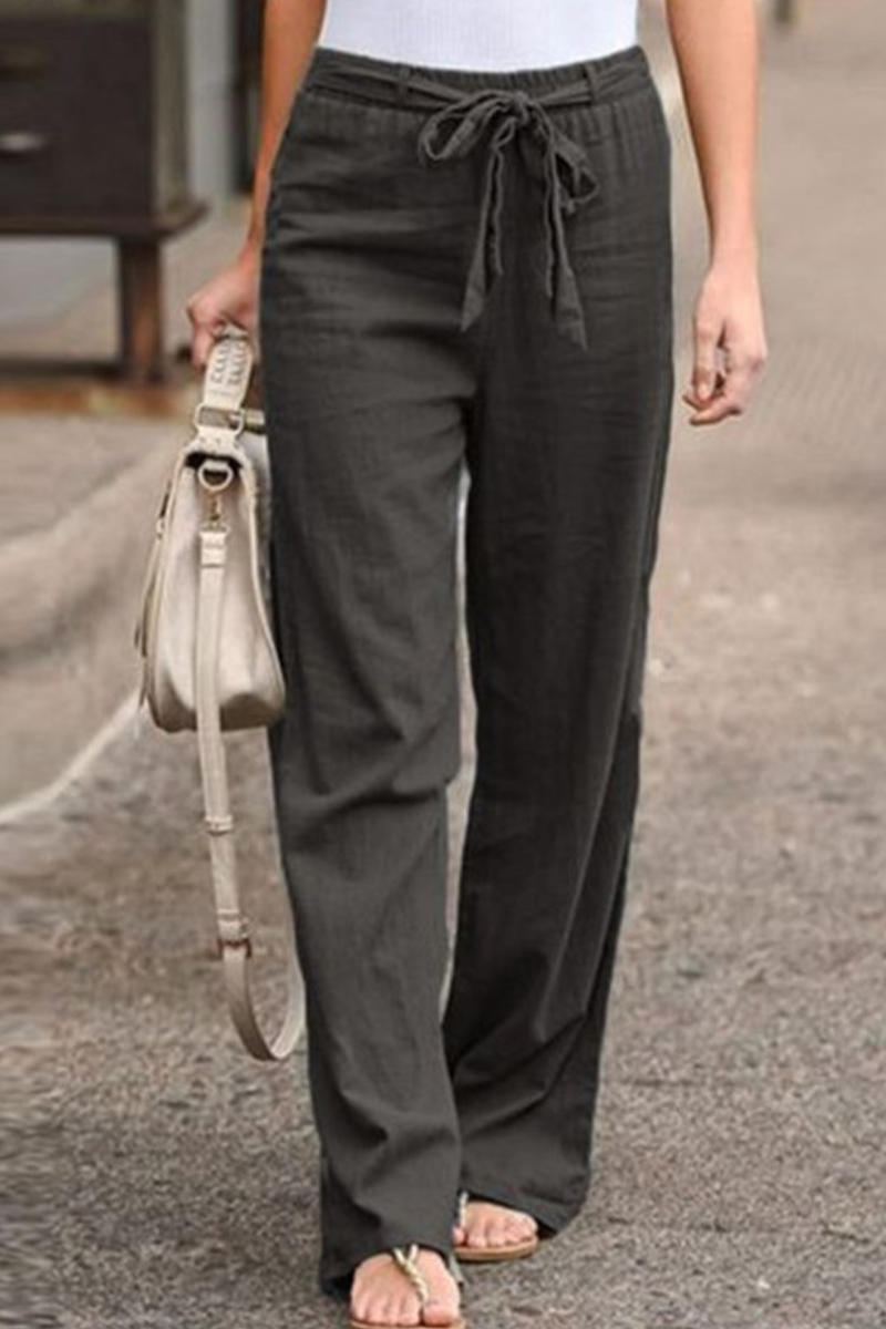 LD casual straight pants with wide-legs (6 colors)