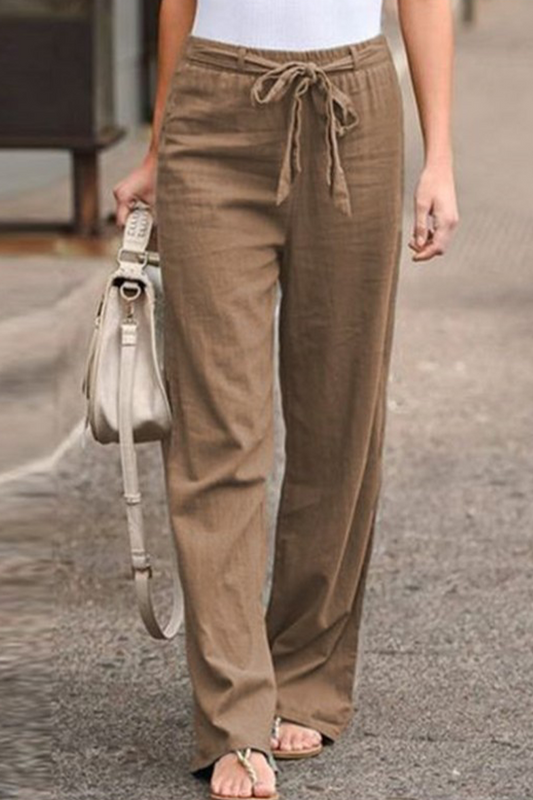 LD casual straight pants with wide-legs (6 colors)