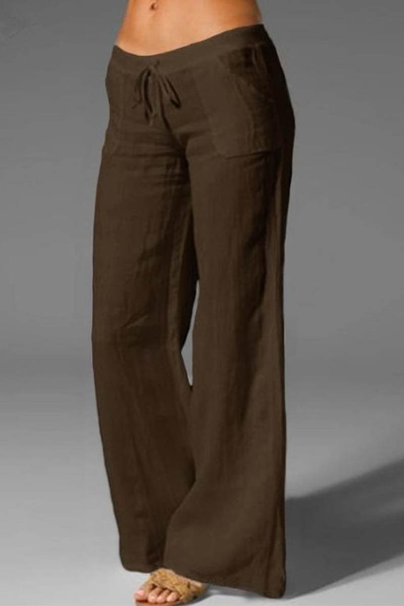 LD Casual plain loose pants with wide legs (8 colors)