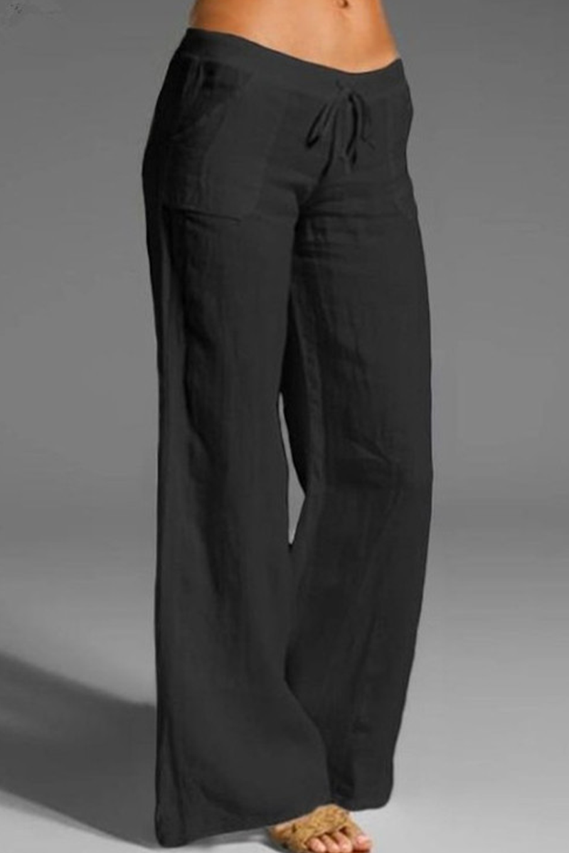 LD Casual plain loose pants with wide legs (8 colors)
