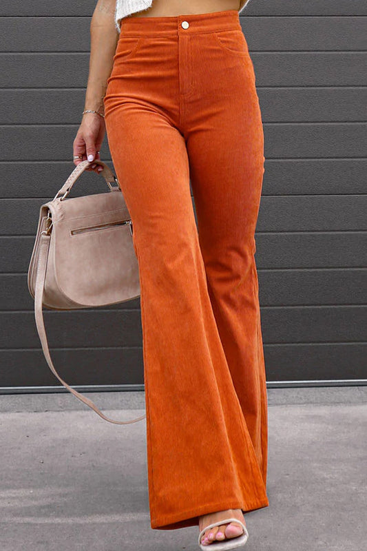 LD Sexy Casual Boot Cut Mid Waist Wide Leg Pants (4 Colors)