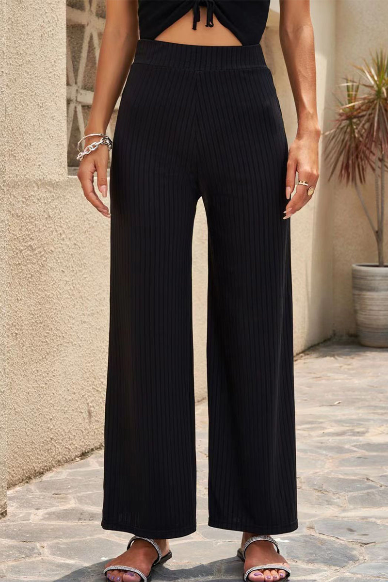 Casual Straight Half-Length Waist Solid Colored Pants (6 colors)