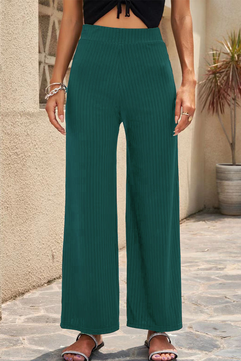 Casual Straight Half-Length Waist Solid Colored Pants (6 colors)