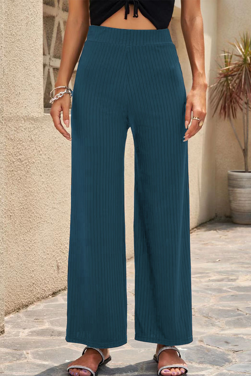 Casual Straight Half-Length Waist Solid Colored Pants (6 colors)