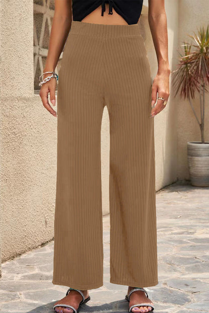 Casual Straight Half-Length Waist Solid Colored Pants (6 colors)