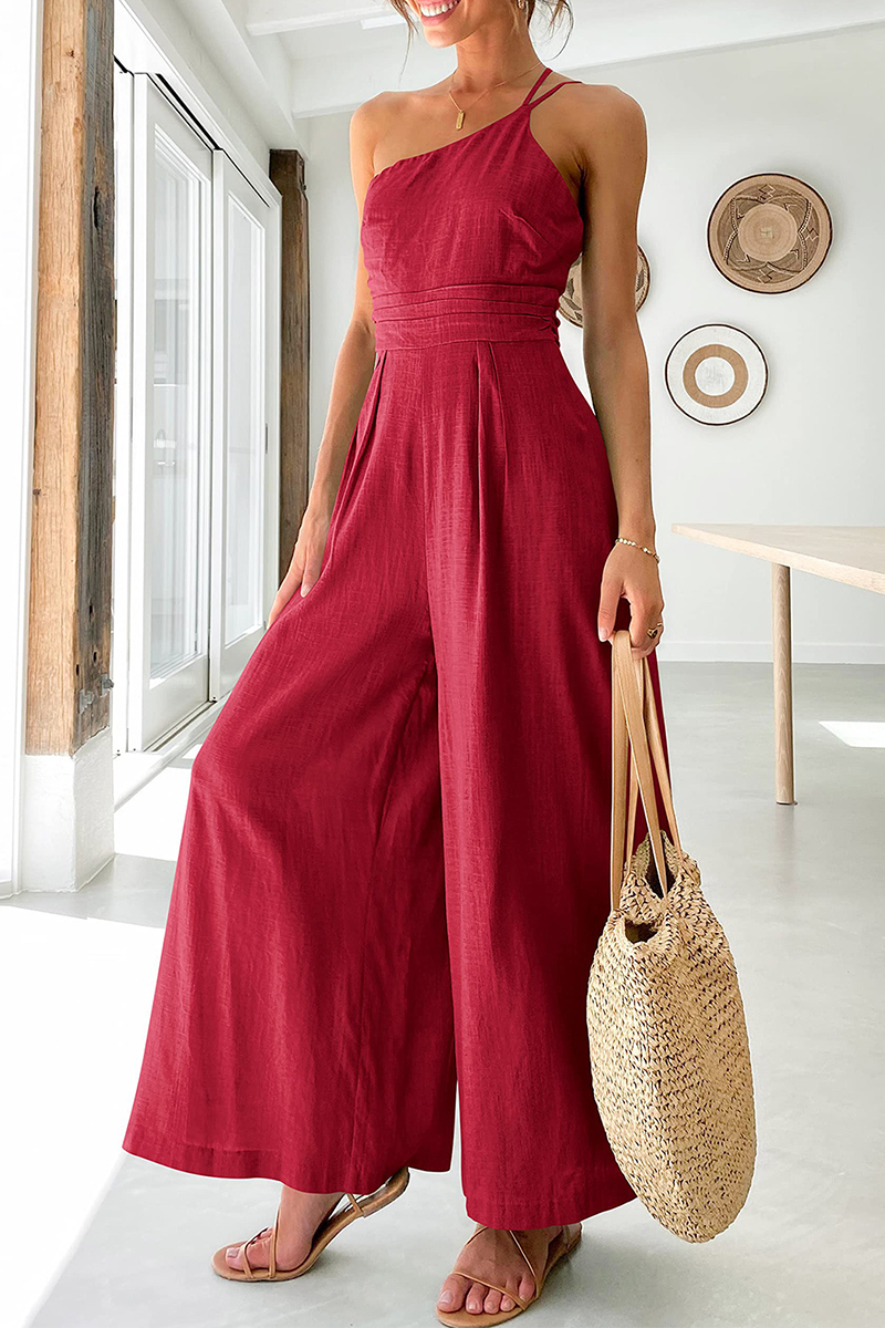 LD Solid Patchwork Straight Jumpsuits (6 colors)