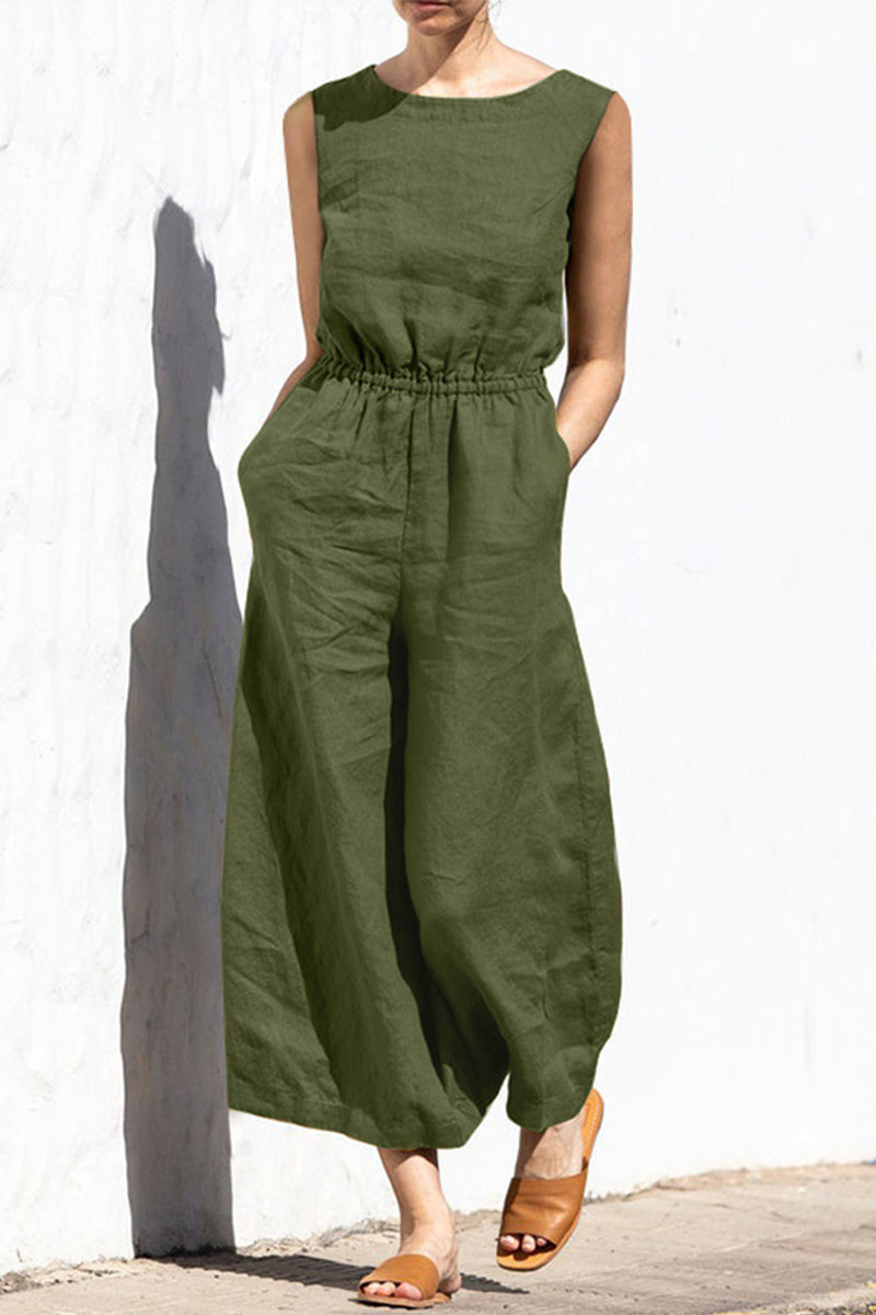 LD Simplicity solid colour O-neck jumpsuits (4 colours)