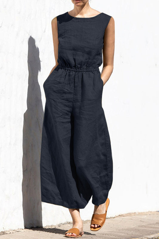 LD Simplicity solid colour O-neck jumpsuits (4 colours)