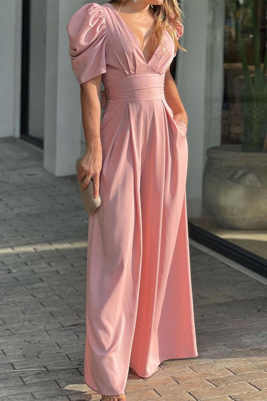 Casual simplicity chunky loose-fit jumpsuits (5 colours)