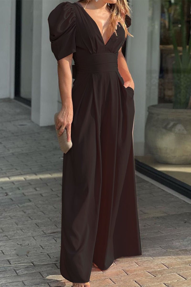 Casual simplicity chunky loose-fit jumpsuits (5 colours)