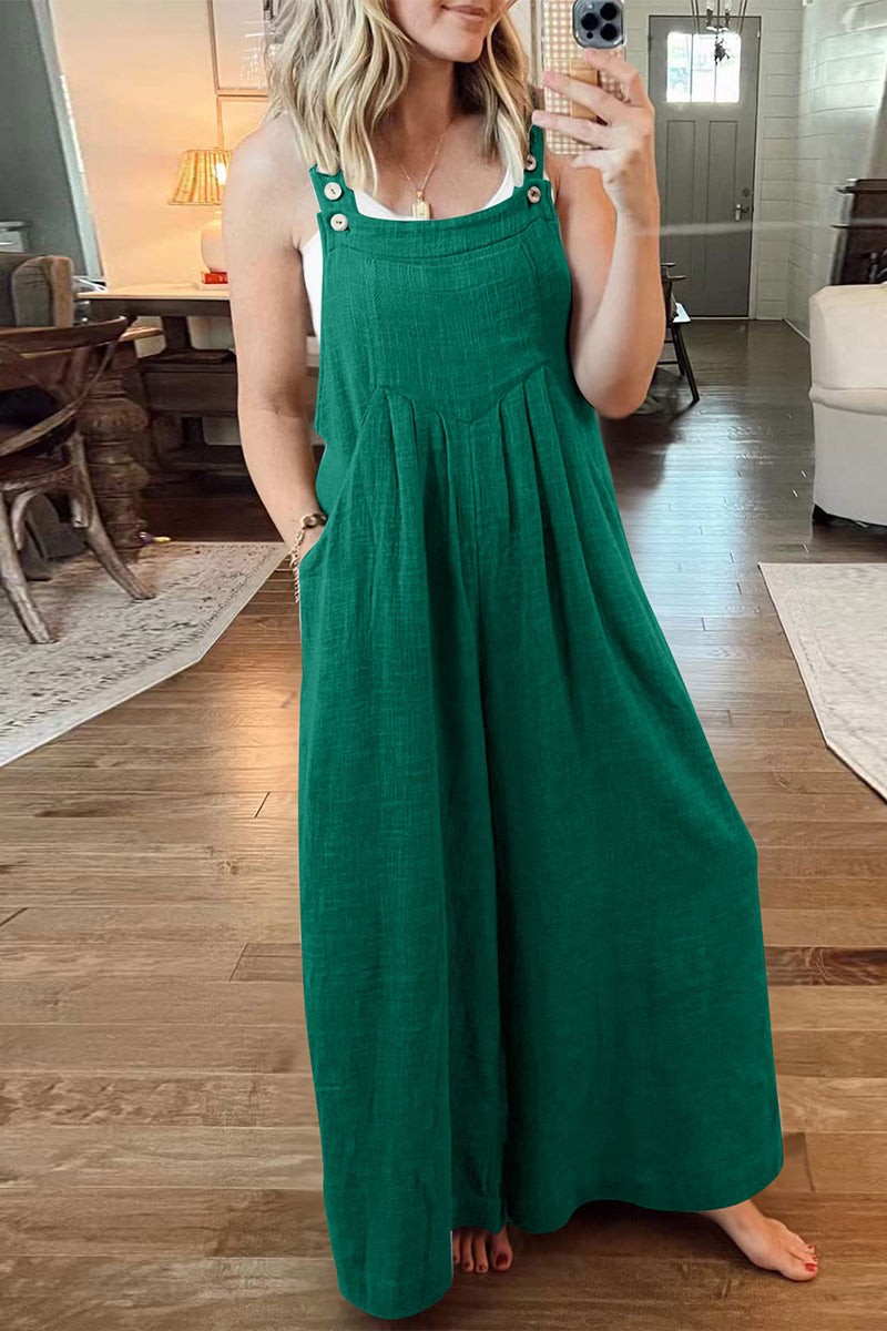 Casual street style solid collar jumpsuits (10 colours)