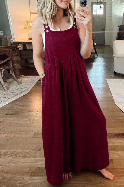 Casual street style solid collar jumpsuits (10 colours)
