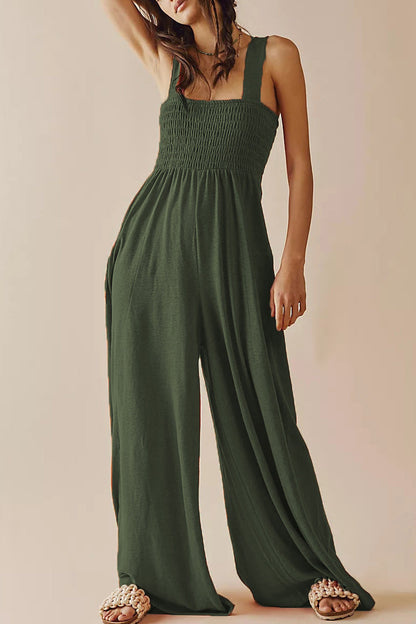 LD Simplicity Solid Color Baggy Loose Jumpsuits