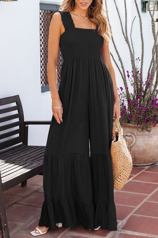 LD plain pleated overalls