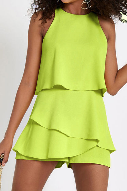Casual solid O-neck jumpsuits (4 colours)