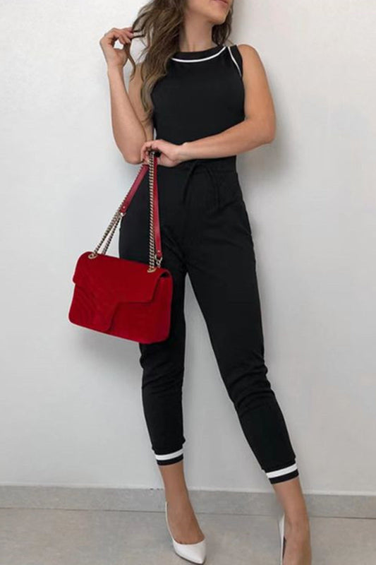 Casual striped jumpsuits with contrasting O Regular