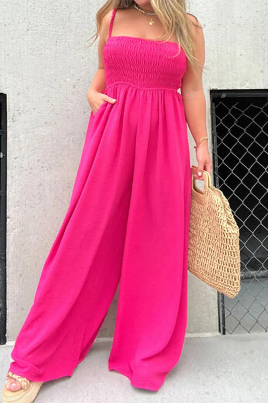 LD Simplicity Solid Pocket Collar Loose Jumpsuits (6 colors)