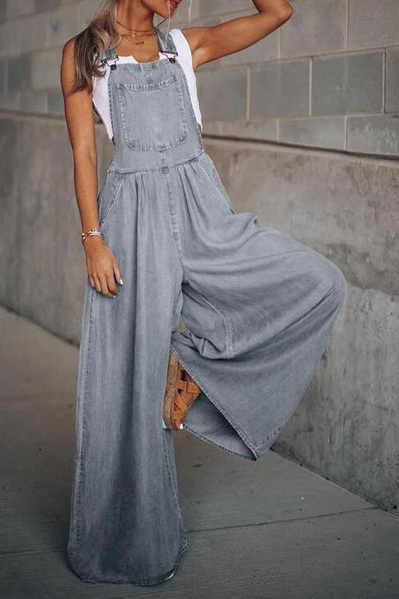LD Fashion casual sturdy bag with spaghetti straps loose jumpsuits (4 colors)