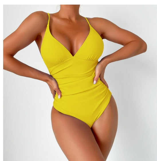 LolaBeach - Plain deep V-neck swimsuit