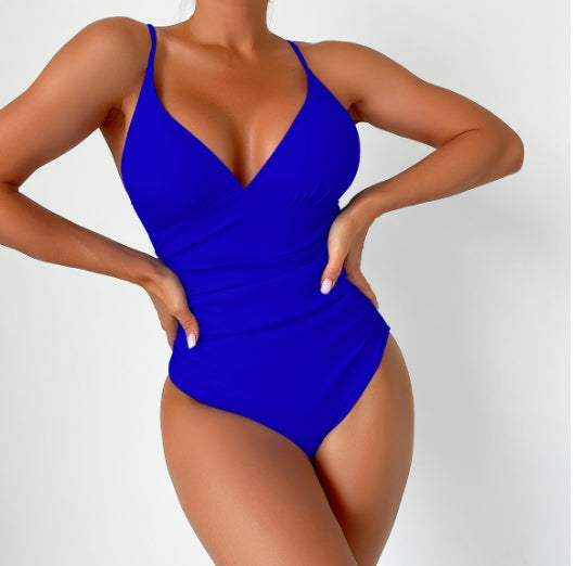 LolaBeach - Plain deep V-neck swimsuit