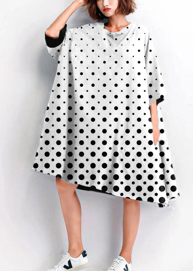 LP | Embroidered casual dresses with wide bottoms