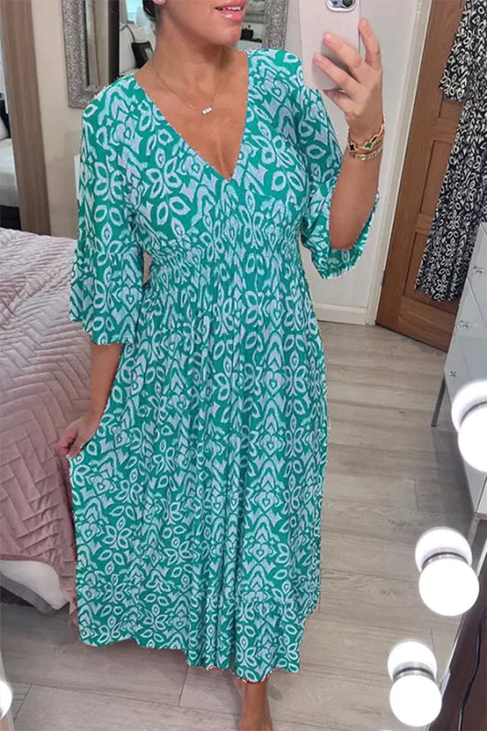LP | V-neck casual floral dress