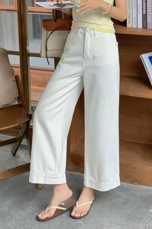 Lea | Women's White High Waist Jeans