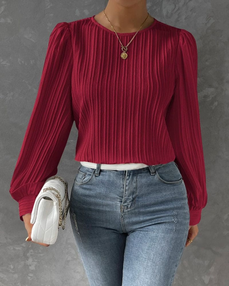 Melissa | Women's structured blouse with lantern sleeves