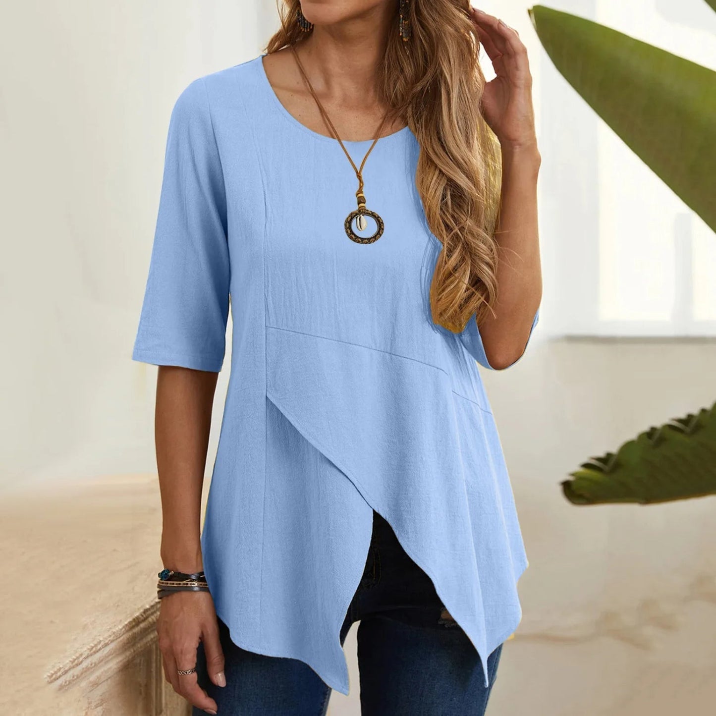 ByLina - Round-neck blouse