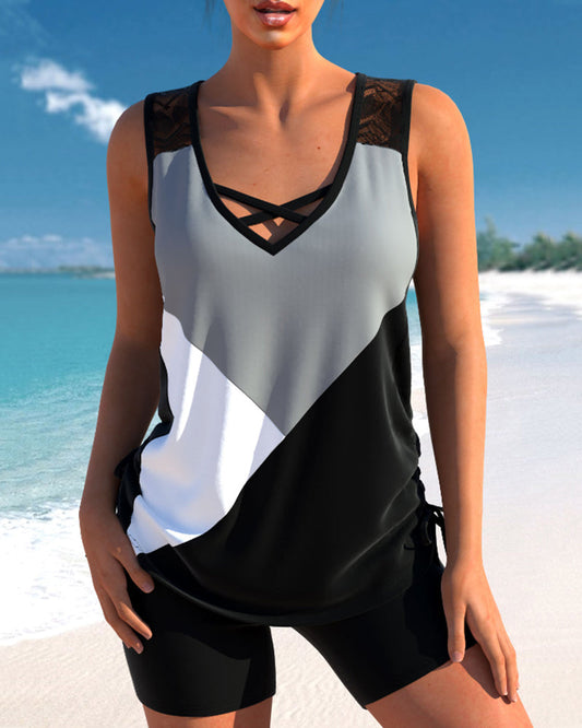 3-color tankini