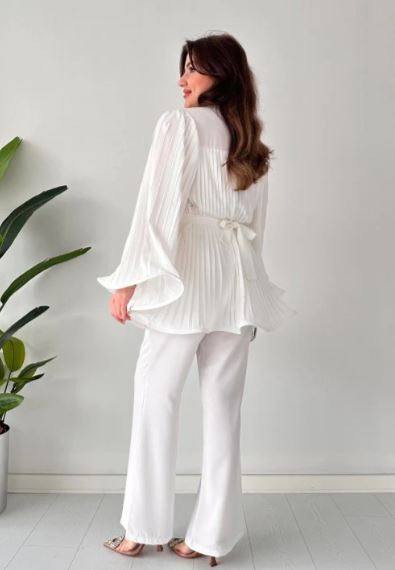 Antonia - Pleated and flared top and pants