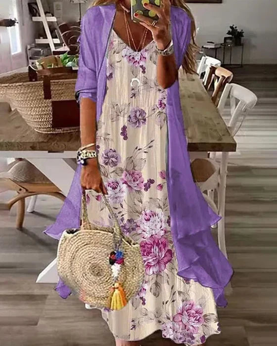 LP | Two-piece dress set with print