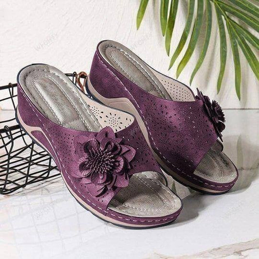 Xiomara® | Orthopedic sandals in soft leather with arch support